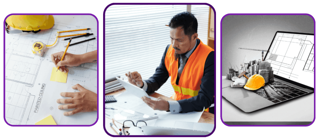 Estimators working on construction take-offs